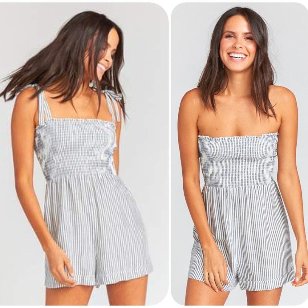 Show Me Your Mumu Leni Stripe Romper Size Medium New With Tag